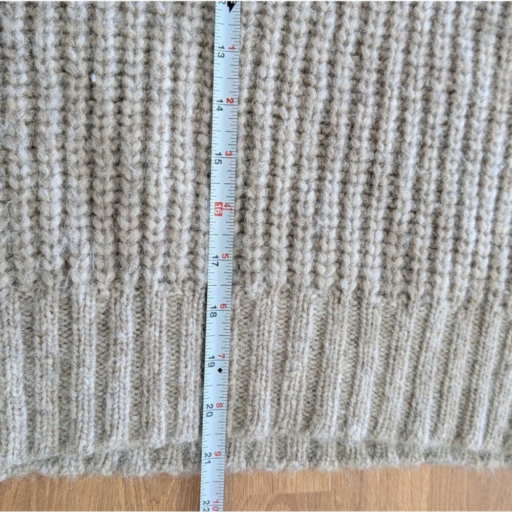 DÔEN Lulu Baby Alpaca Sweater Womens M Beige Long Sleeve Mock Neck - Picture 8 of 8